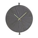 Melrose 18” Modern Wood & Iron Wall Clock, Modern, Battery Operated, Analog