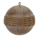 Wicker Pattern Ball Ornament (Set of 12)