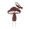 Melrose Metal Bird and Mushroom Garden Stake (Set of 2)