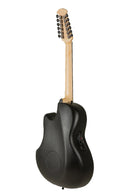 Ovation Elite TX 2058TX‑5 12‑String Acoustic‑Electric Guitar Black Textured