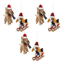 Melrose Plush Ski and Sled Dog Ornament (Set of 6)