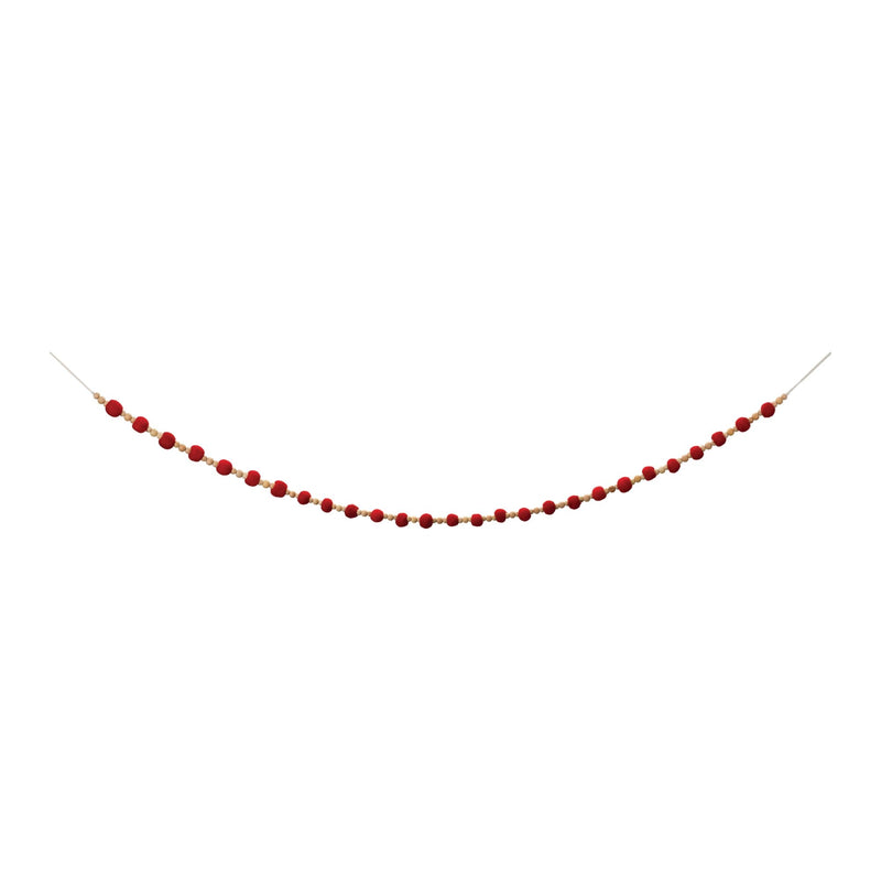 Melrose Fabric Ball String Garland (Set of 2)
