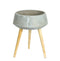Melrose Cement Bowl Planter with Wood Legs 17.5"H Planter