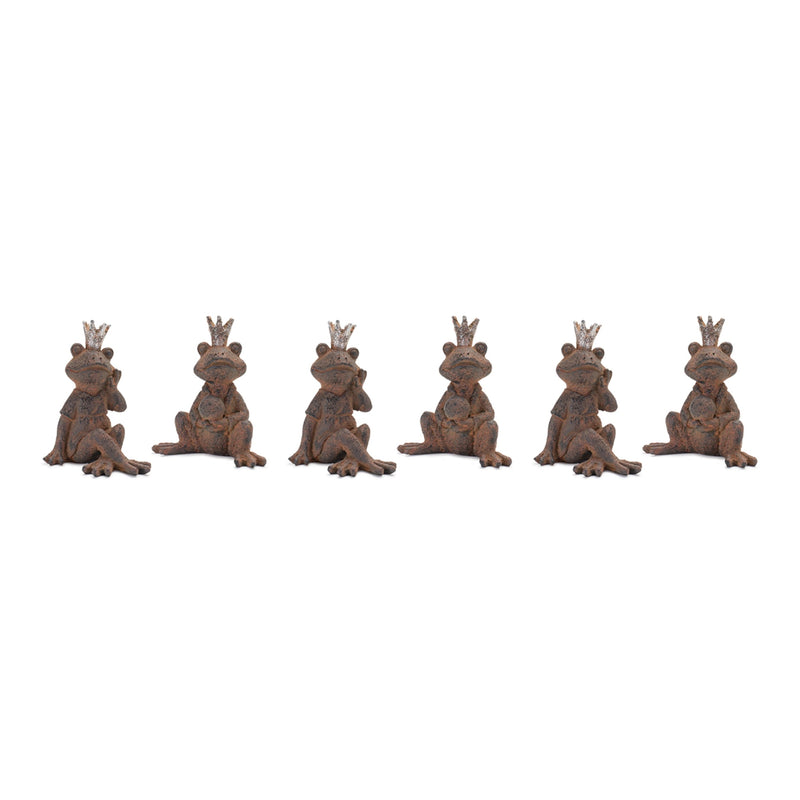 Melrose Royal Sitting Frog Figurine (Set of 6)
