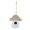 Melrose Mushroom Birdhouse with Wicker Design 8"H