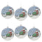 Melrose Glass Santa Ski Patrol Disc Ornament (Set of 6)