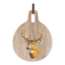 Melrose Deer Print Cutting Board Decor 7.75"D