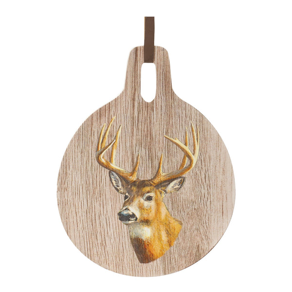 Melrose Deer Print Cutting Board Decor 7.75"D