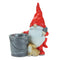 Melrose Raincoat Garden Gnome Statue with Bucket Planter (Set of 2)