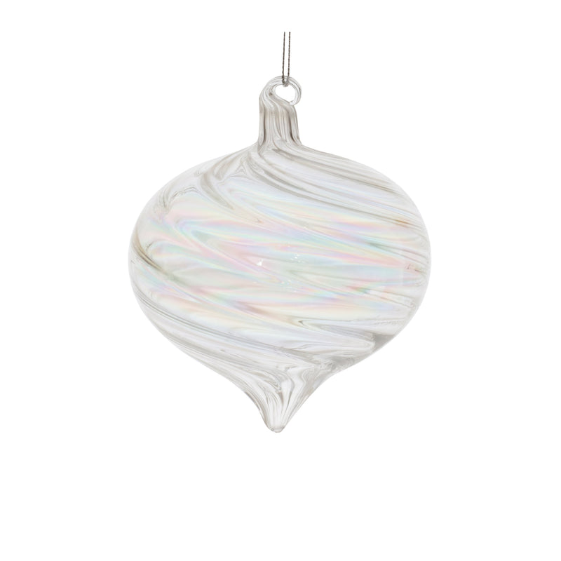 Melrose Iridescent Swirl Glass Ornament (Set of 6)