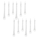 Melrose Clear Beaded Glass Icicle Drop Ornament (Set of 12)