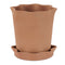 Melrose Wavy Ceramic Planter with Saucer 7.75"H Planter, Wavy Patterned, Ceramic
