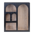 Melrose Arched Wood Wall Shelf 22"H, Modern, Wood