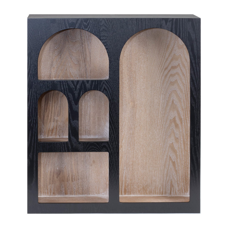 Melrose Arched Wood Wall Shelf 22"H, Modern, Wood