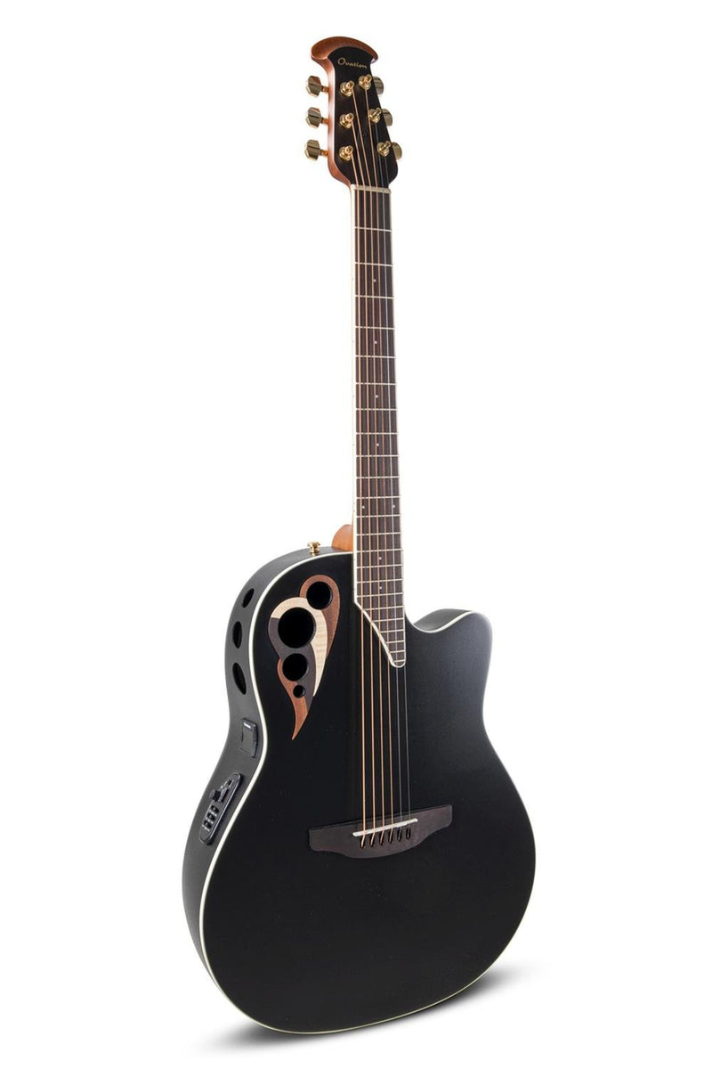 Ovation Celebrity Deluxe CDX40-5-G Acoustic-Electric Guitar – Black Satin