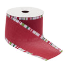 Melrose Striped Trim Wired Ribbon (Set of 2)