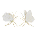 Melrose Leaf Butterfly Shelf Sitter (Set of 2) Multicolor Decor