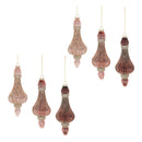 Melrose Ribbed Glass Drop Ornament (Set of 6)