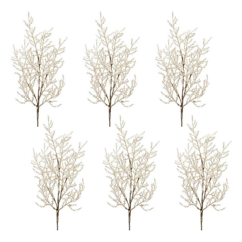 Melrose Glittered Pine Spray (Set of 6)