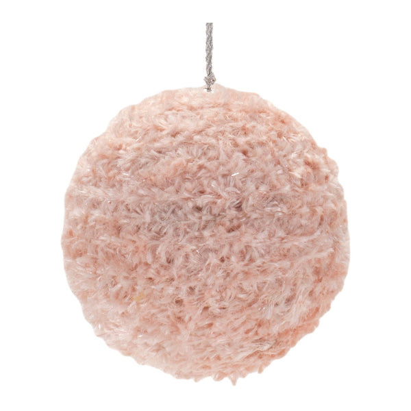 Melrose Furry Ball Ornament (Set of 4)
