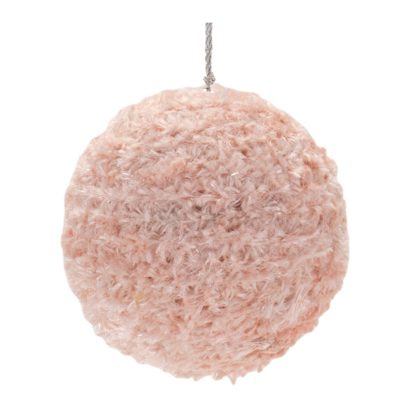 Melrose Furry Ball Ornament (Set of 4)