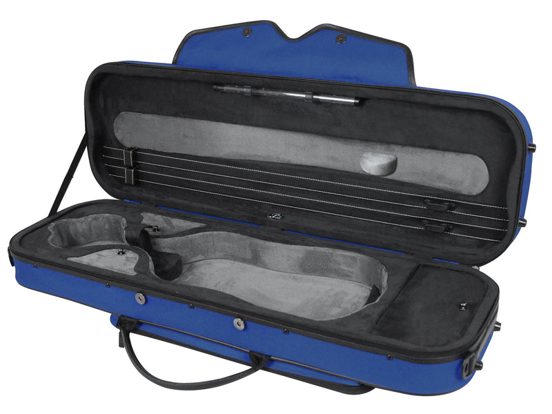 Pedi NiteFlash Violin Case 4/4 Blue/Grey w/ Steel-Shield & Reflective Strips