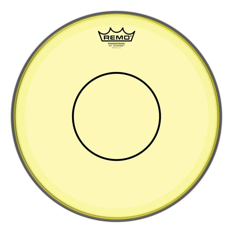 Remo 14" Powerstroke 77 Colortone Yellow Snare Batter Drumhead P7-0314-CT-YE