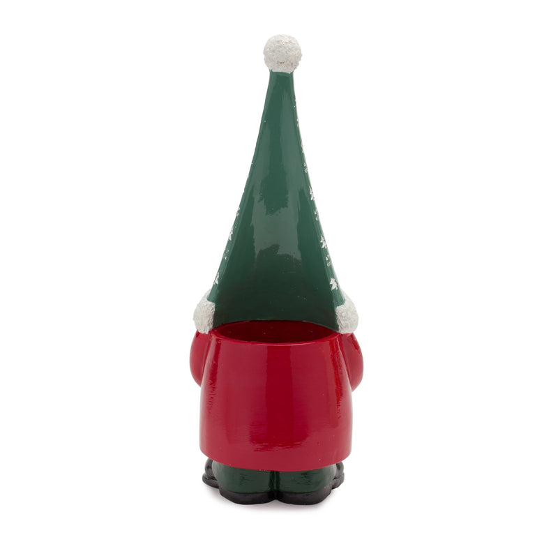 Melrose Stone Holiday Gnome Figurine with Present Accent (Set of 2)