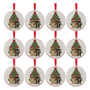 Melrose Dogs and Christmas Tree Disc Ornament (Set of 12)