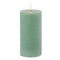 Melrose FIA Wick Green Pillar Candle (Set of 2)