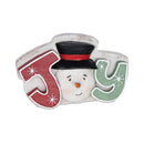Melrose Snowman Noel Joy Snow Tabletop Sign (Set of 3)