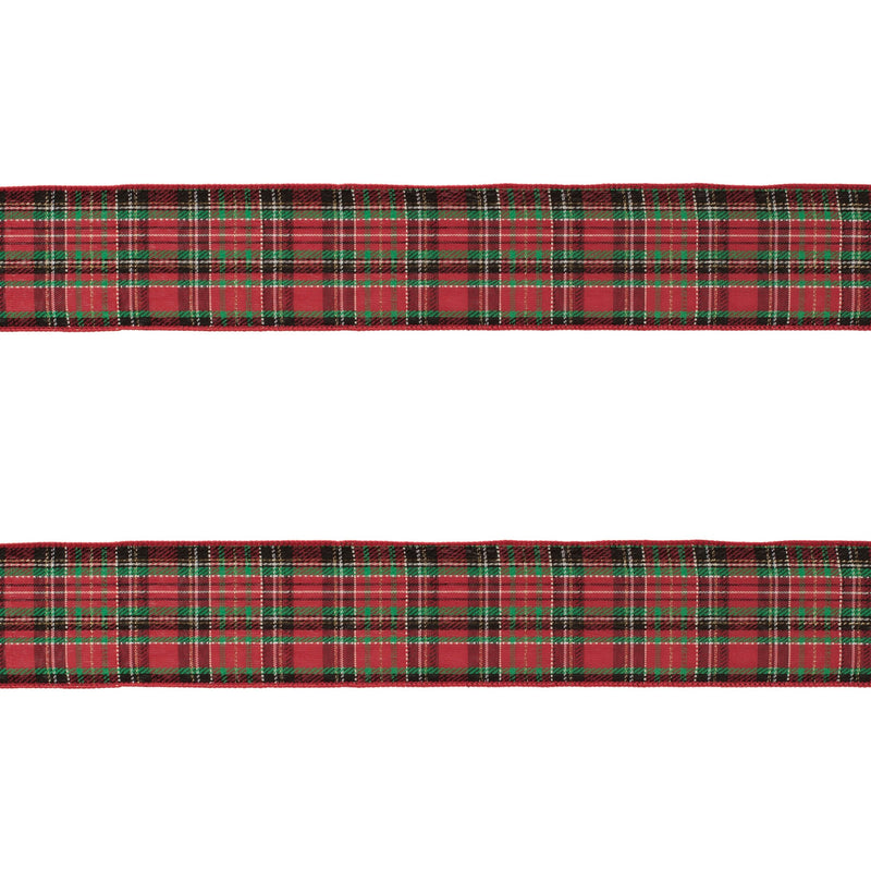 Melrose Tartan Plaid Wired Ribbon (Set of 2)