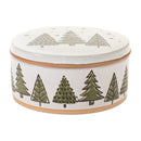 Melrose Ceramic Pine Tree Canister with Lid 7.75"D