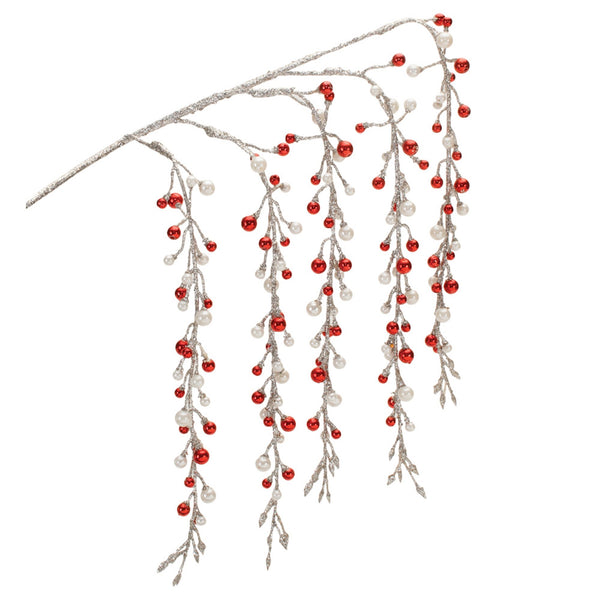 Melrose Hanging Glitter Berry Spray (Set of 2)