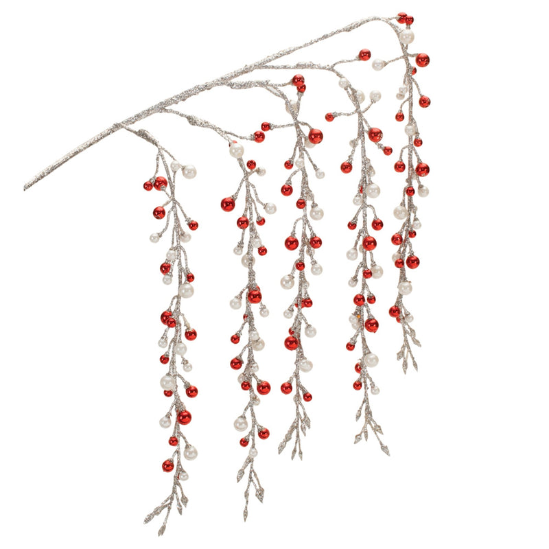Melrose Hanging Glitter Berry Spray (Set of 2)