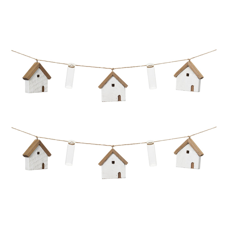 Melrose House and Tube Vase String Garland (Set of 2)