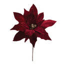 Melrose Glittered Poinsettia Flower Stem (Set of 6)