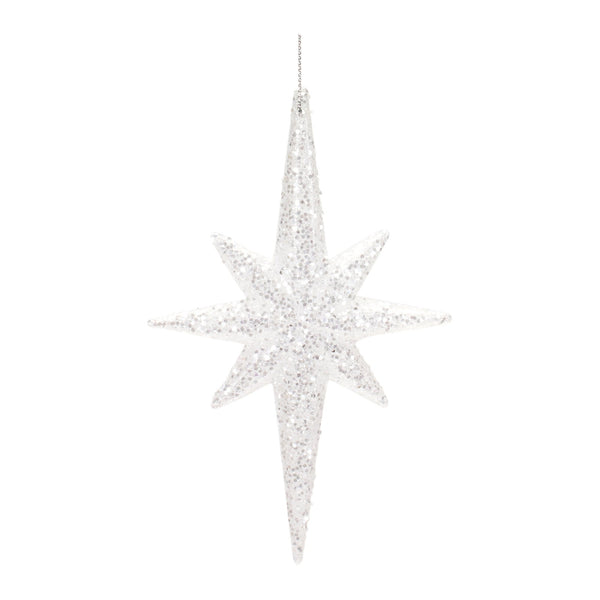 Clear Acrylic Star Drop Ornament (Set of 24)