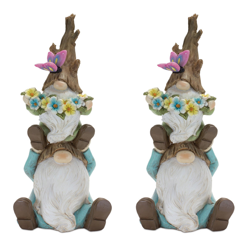 Melrose Tree Trunk Gnome Stack (Set of 2)