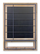 Melrose Weekly Calendar Blackboard w/ Hooks 34.25"H Wall Decor, Nautical, Rustic