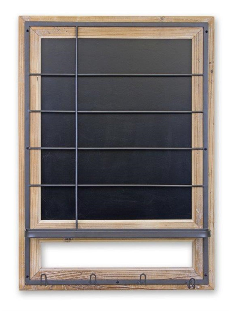 Melrose Weekly Calendar Blackboard w/ Hooks 34.25"H Wall Decor, Nautical, Rustic