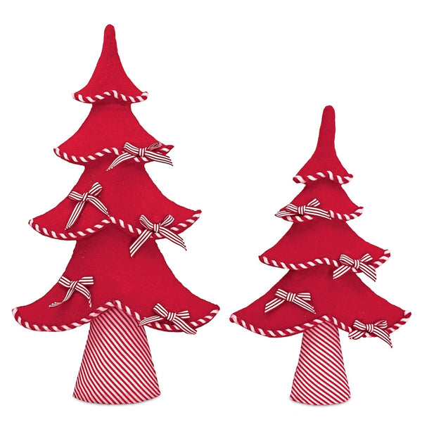 Melrose Felt Wool Pine Tree Decor (Set of 2)