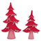 Melrose Felt Wool Pine Tree Decor (Set of 2)