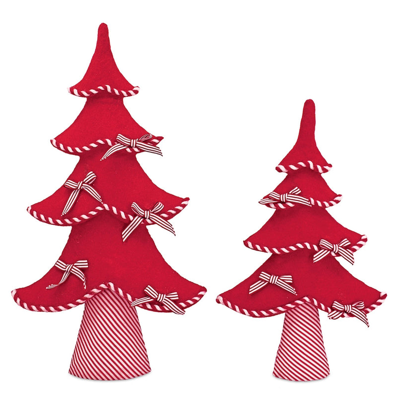 Melrose Felt Wool Pine Tree Decor (Set of 2)