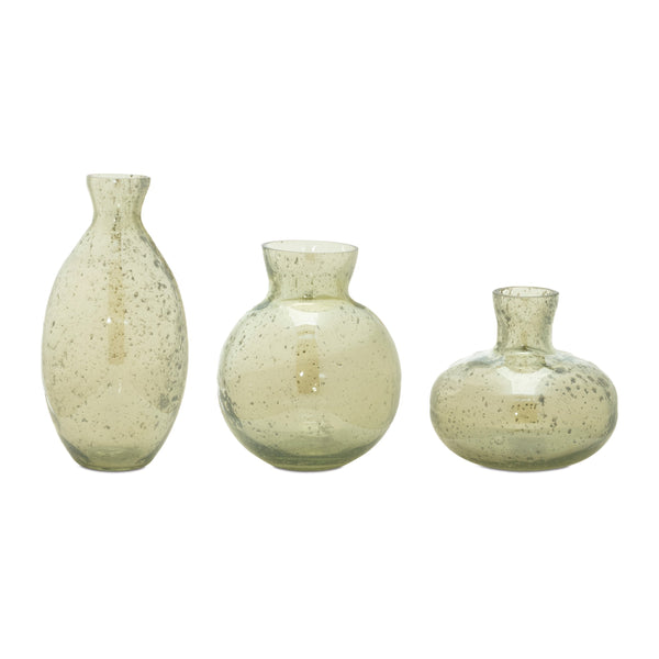 Melrose Bubbled Glass Bud Vase (Set of 3)