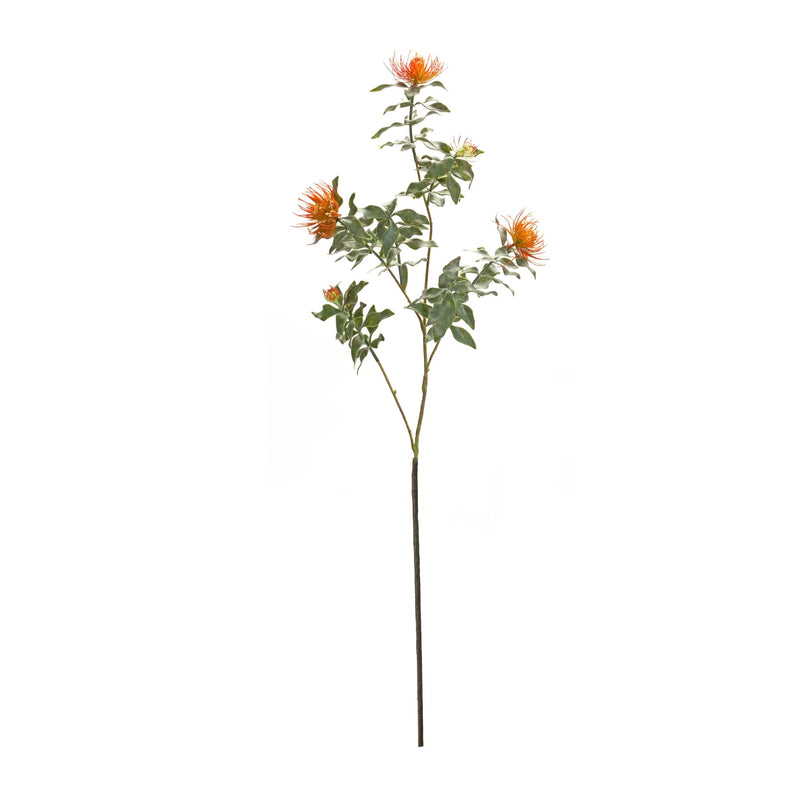 Melrose Orange Flocked Protea Spray (Set of 6)