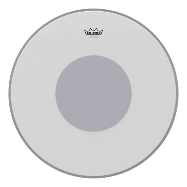 Remo Powerstroke 3 Coated 22" Bass Drumhead w/ Bottom Black Dot - P3-1122-10