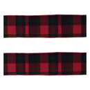 Melrose Red and Black Plaid Wired Ribbon (Set of 2)