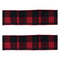 Melrose Red and Black Plaid Wired Ribbon (Set of 2)
