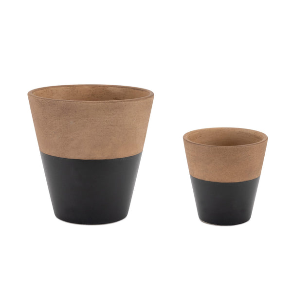 Melrose Tapered Two-Tone Planter Set of 2 Planter